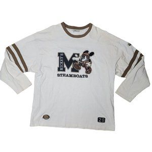 Walt Disney World old school mickey mouse football jersey shirt with stains